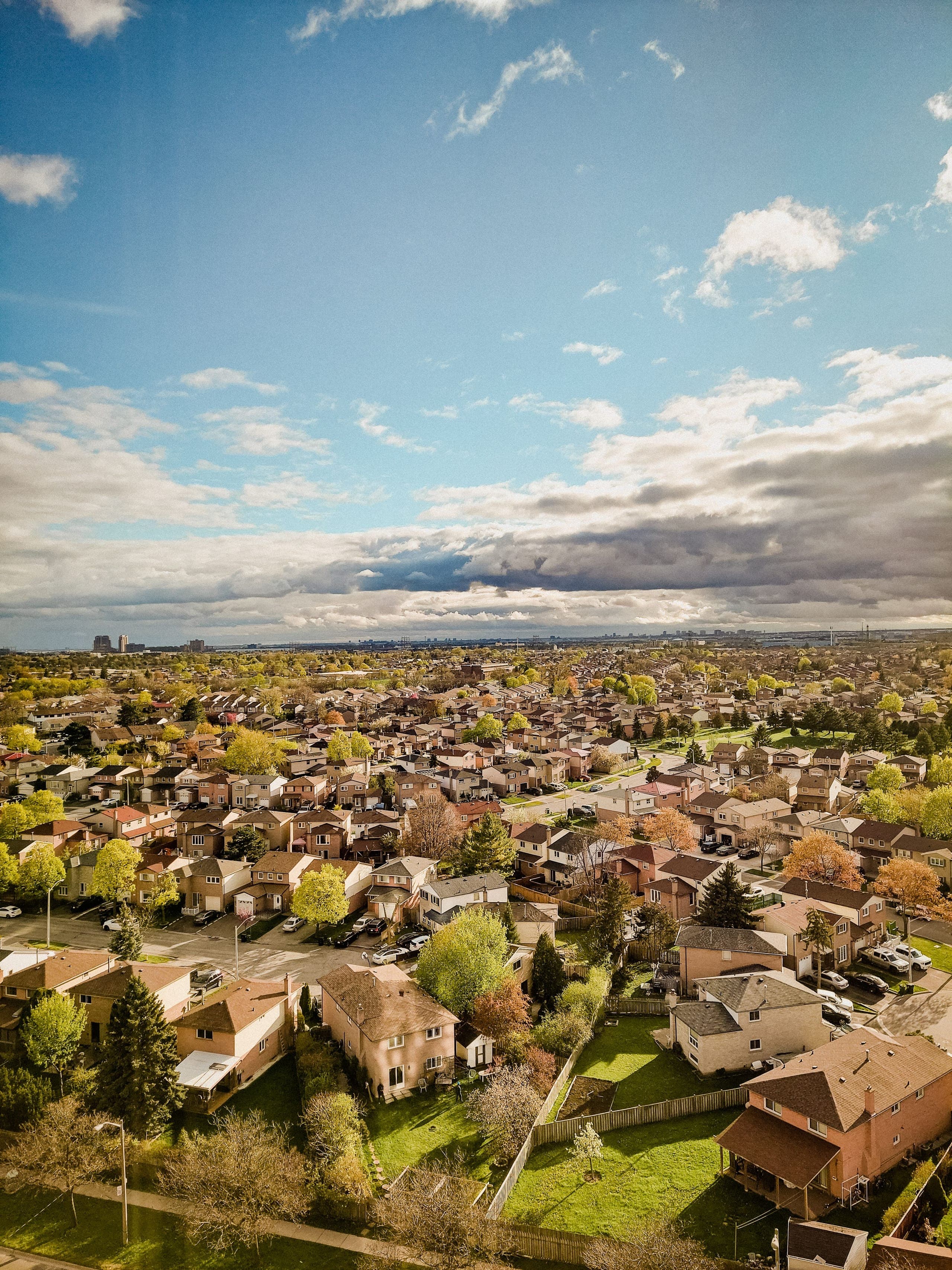 Established suburban neighborhood with mature trees